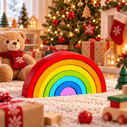 Wooden Rainbow Stacking Toy