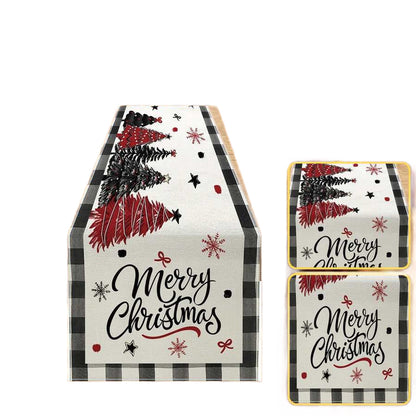 Christmas Tree Buffalo Plaid Table Runner