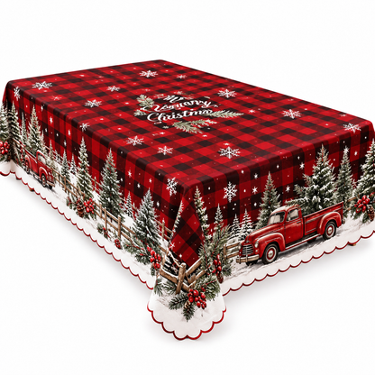Christmas Buffalo Plaid Tablecloth